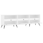 Meuble TV blanc 150x30x44,5 cm bois d'ingénierie – Image 4