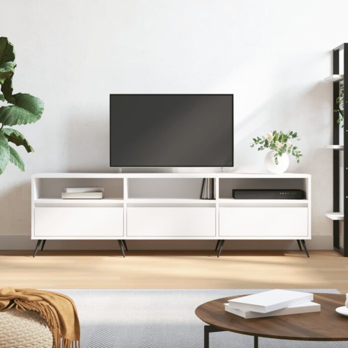 VXL8720845874797_m_en_hd_1.jpg Meuble TV blanc 150x30x44,5 cm bois d'ingénierie – Image 1
