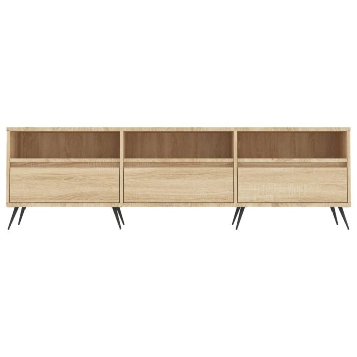 Meuble TV chêne sonoma 150x30x44,5 cm bois d'ingénierie – Image 3