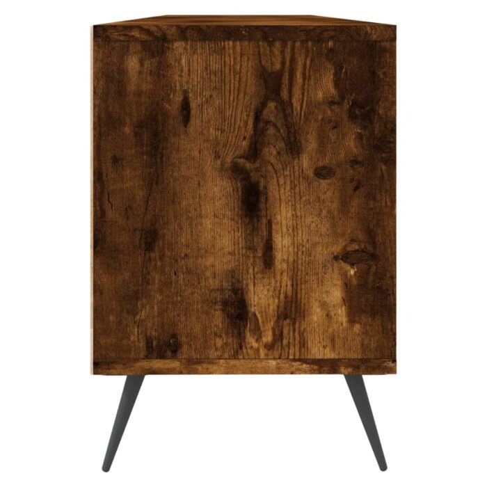 Meuble TV chêne fumé 150x30x44,5 cm bois d'ingénierie – Image 5