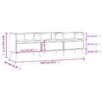 Meuble TV chêne fumé 150x30x44,5 cm bois d'ingénierie – Image 9