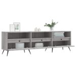 Meuble TV sonoma gris 150x30x44,5 cm bois d'ingénierie – Image 2