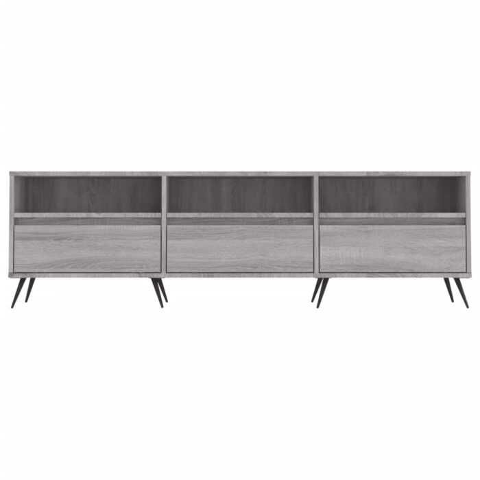 Meuble TV sonoma gris 150x30x44,5 cm bois d'ingénierie – Image 3