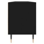 Meuble TV noir 150x30x44,5 cm bois d'ingénierie – Image 5