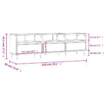 Meuble TV chêne sonoma 150x30x44,5 cm bois d'ingénierie – Image 9