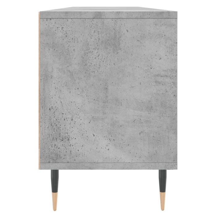 Meuble TV gris béton 150x30x44,5 cm bois d'ingénierie – Image 5