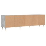 Meuble TV gris béton 150x30x44,5 cm bois d'ingénierie – Image 6