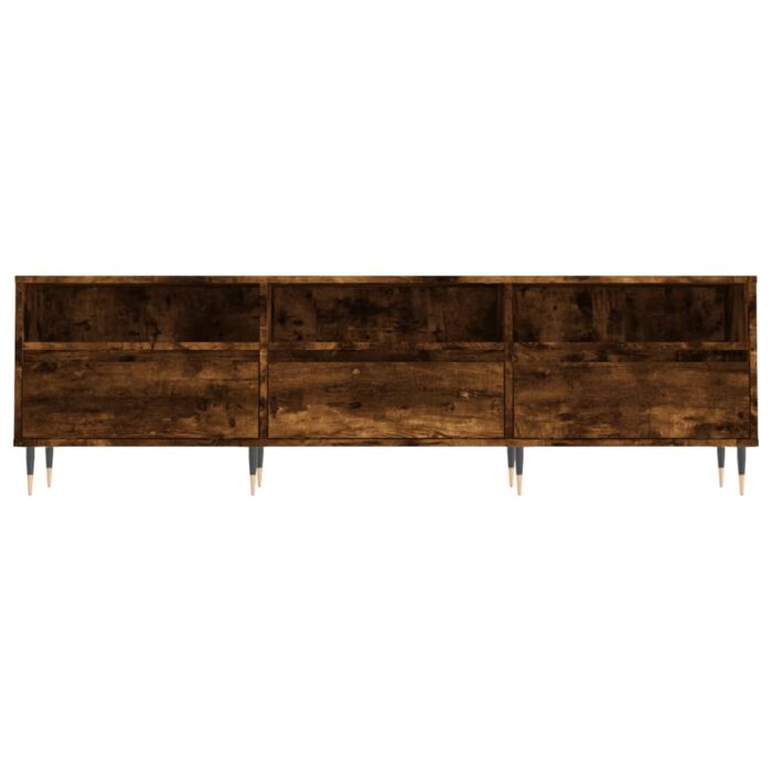 Meuble TV chêne fumé 150x30x44,5 cm bois d'ingénierie – Image 3
