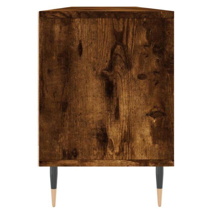 Meuble TV chêne fumé 150x30x44,5 cm bois d'ingénierie – Image 5