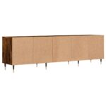Meuble TV chêne fumé 150x30x44,5 cm bois d'ingénierie – Image 6