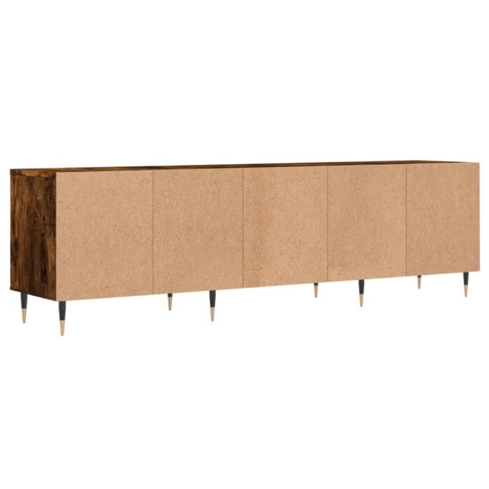 Meuble TV chêne fumé 150x30x44,5 cm bois d'ingénierie – Image 6
