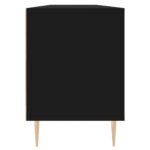 Meuble TV noir 150x30x44,5 cm bois d'ingénierie – Image 5
