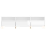 Meuble TV blanc brillant 150x30x44,5 cm bois d'ingénierie – Image 3