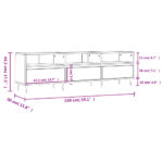 Meuble TV blanc brillant 150x30x44,5 cm bois d'ingénierie – Image 9