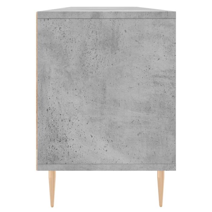 Meuble TV gris béton 150x30x44,5 cm bois d'ingénierie – Image 5