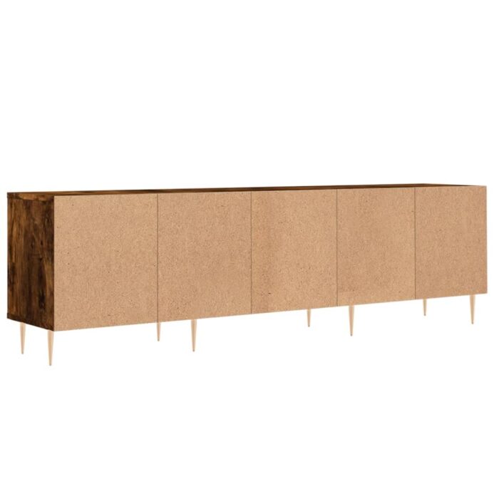 Meuble TV chêne fumé 150x30x44,5 cm bois d'ingénierie – Image 6