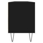 Meuble TV noir 150x30x44,5 cm bois d'ingénierie – Image 5