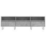 Meuble TV gris béton 150x30x44,5 cm bois d'ingénierie – Image 3