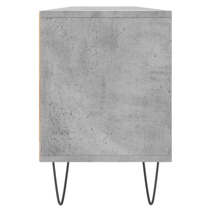 Meuble TV gris béton 150x30x44,5 cm bois d'ingénierie – Image 5