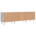 Meuble TV gris béton 150x30x44,5 cm bois d'ingénierie – Image 6