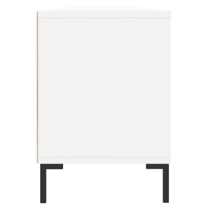 Meuble TV blanc 150x30x44,5 cm bois d'ingénierie – Image 5