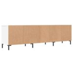 Meuble TV blanc 150x30x44,5 cm bois d'ingénierie – Image 6