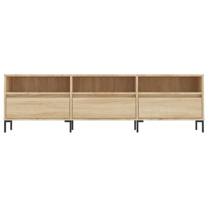 Meuble TV chêne sonoma 150x30x44,5 cm bois d'ingénierie – Image 3