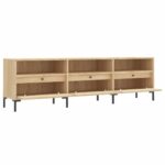 Meuble TV chêne sonoma 150x30x44,5 cm bois d'ingénierie – Image 4