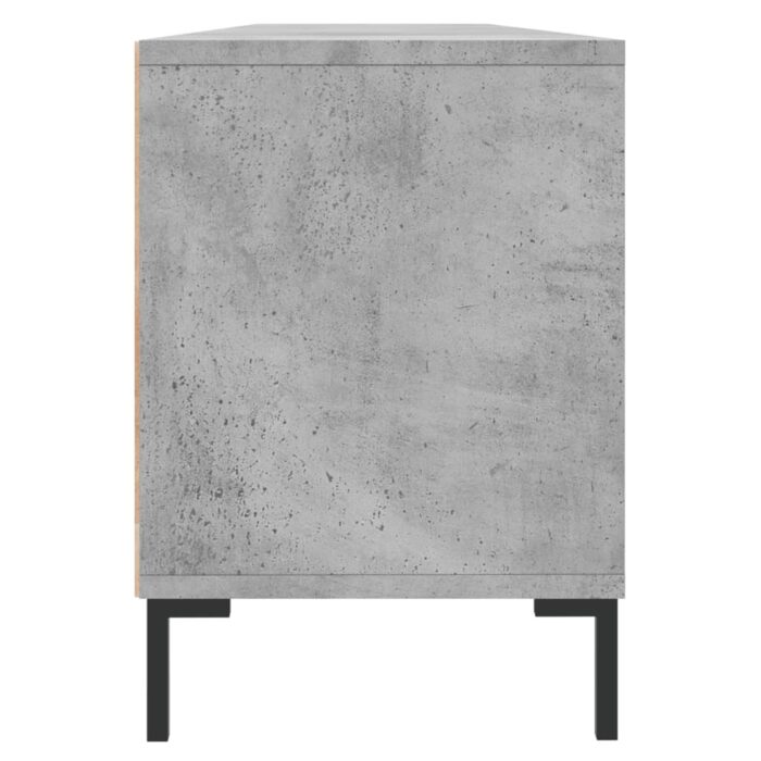 Meuble TV gris béton 150x30x44,5 cm bois d'ingénierie – Image 5