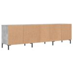 Meuble TV gris béton 150x30x44,5 cm bois d'ingénierie – Image 6
