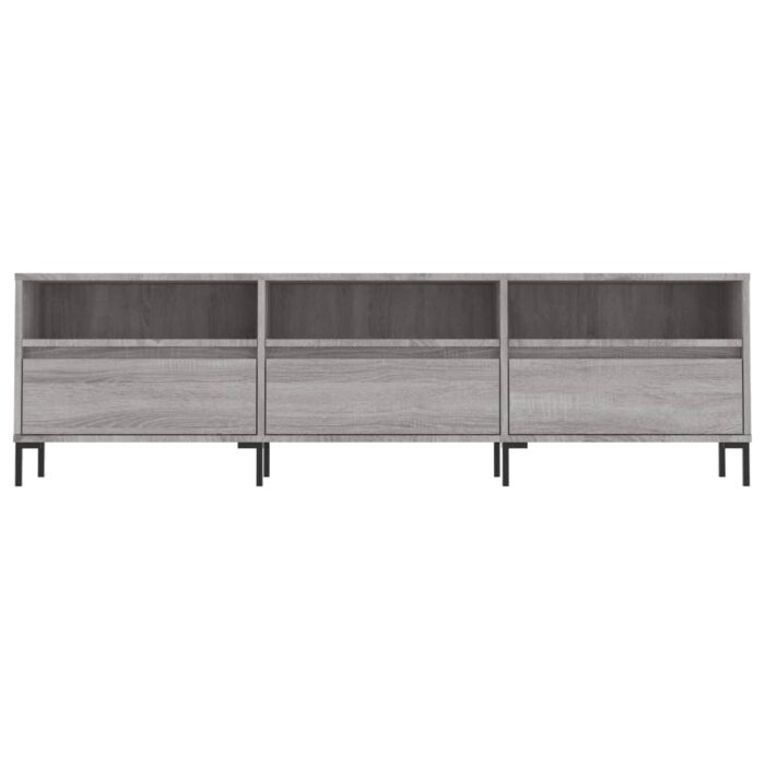 Meuble TV sonoma gris 150x30x44,5 cm bois d'ingénierie – Image 3