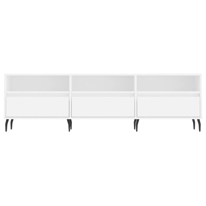 Meuble TV blanc 150x30x44,5 cm bois d'ingénierie – Image 3