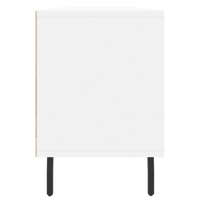 Meuble TV blanc 150x30x44,5 cm bois d'ingénierie – Image 5