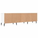 Meuble TV blanc 150x30x44,5 cm bois d'ingénierie – Image 6