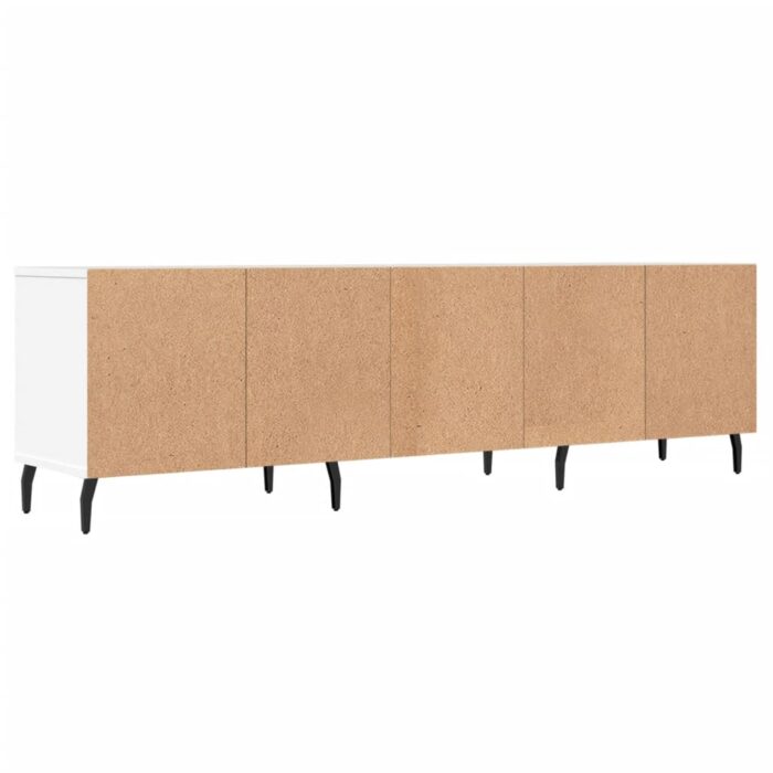 Meuble TV blanc 150x30x44,5 cm bois d'ingénierie – Image 6