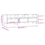 Meuble TV blanc 150x30x44,5 cm bois d'ingénierie – Image 9