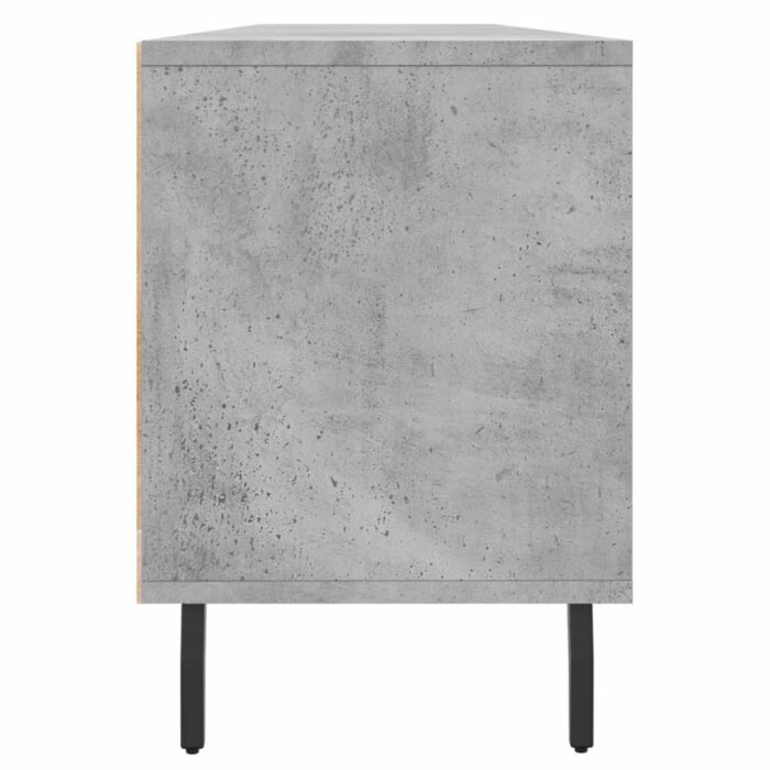 Meuble TV gris béton 150x30x44,5 cm bois d'ingénierie – Image 5