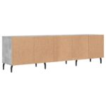 Meuble TV gris béton 150x30x44,5 cm bois d'ingénierie – Image 6