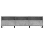 Meuble TV gris béton 150x30x44,5 cm bois d'ingénierie – Image 3