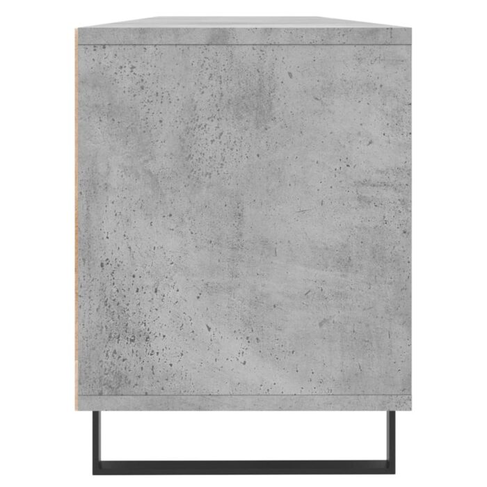 Meuble TV gris béton 150x30x44,5 cm bois d'ingénierie – Image 5