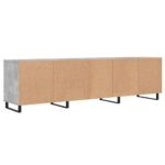 Meuble TV gris béton 150x30x44,5 cm bois d'ingénierie – Image 6