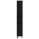 Armoire de salle de bain noir 30x30x190 cm bois d'ingénierie – Image 3