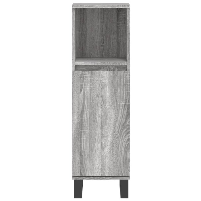 Armoire salle de bain sonoma gris 30x30x100 cm – Image 4
