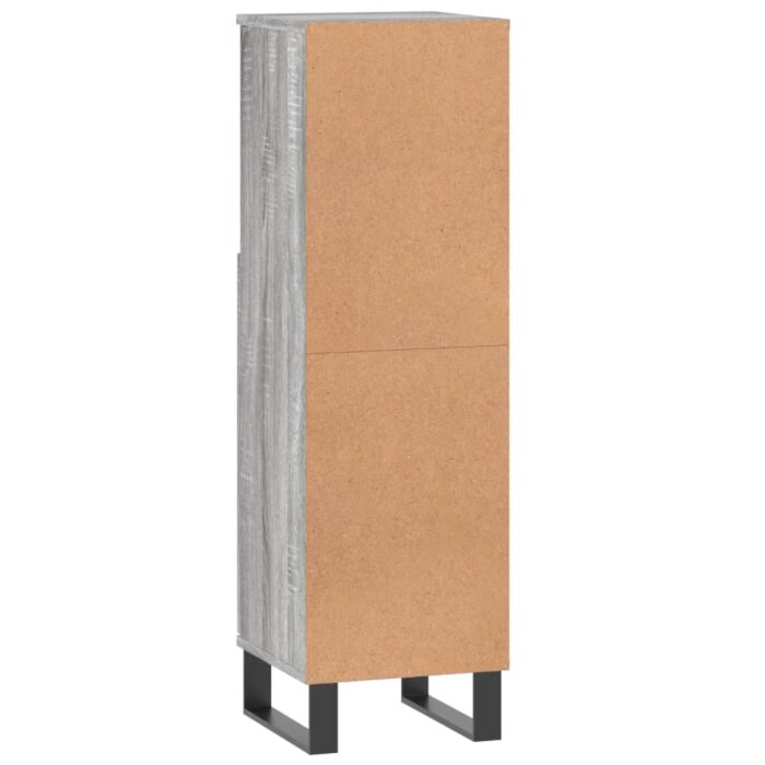 Armoire salle de bain sonoma gris 30x30x100 cm – Image 6