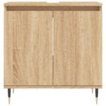 Armoire de bain chêne sonoma 58x33x60 cm bois d'ingénierie – Image 2