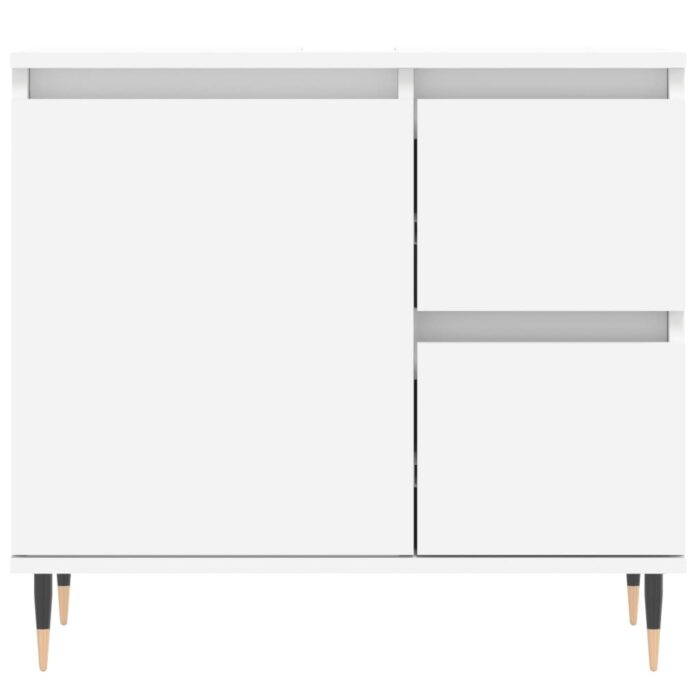 Armoire de salle de bain blanc 65x33x60 cm bois d'ingénierie – Image 3