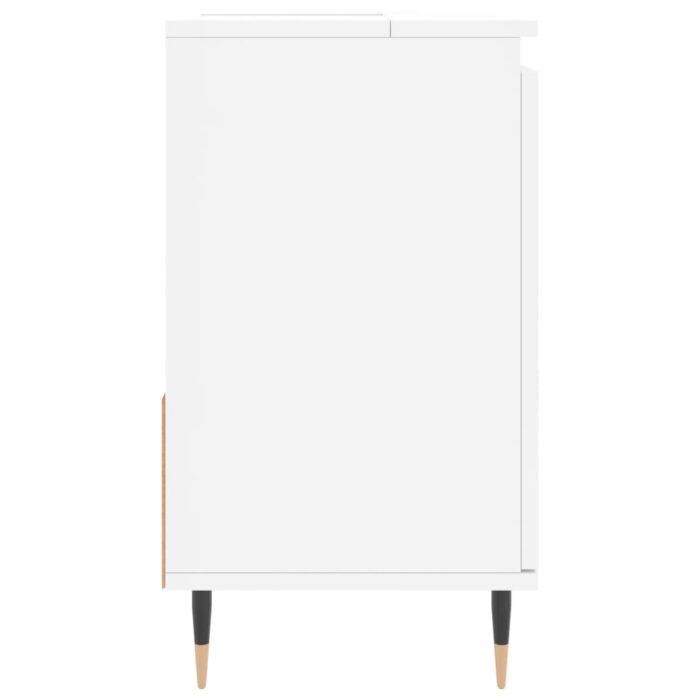 Armoire de salle de bain blanc 65x33x60 cm bois d'ingénierie – Image 4