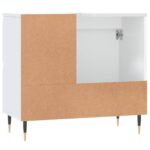 Armoire de salle de bain blanc 65x33x60 cm bois d'ingénierie – Image 5