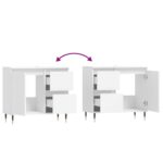 Armoire de salle de bain blanc 65x33x60 cm bois d'ingénierie – Image 6