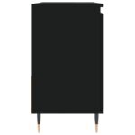 Armoire de salle de bain noir 65x33x60 cm bois d'ingénierie – Image 4